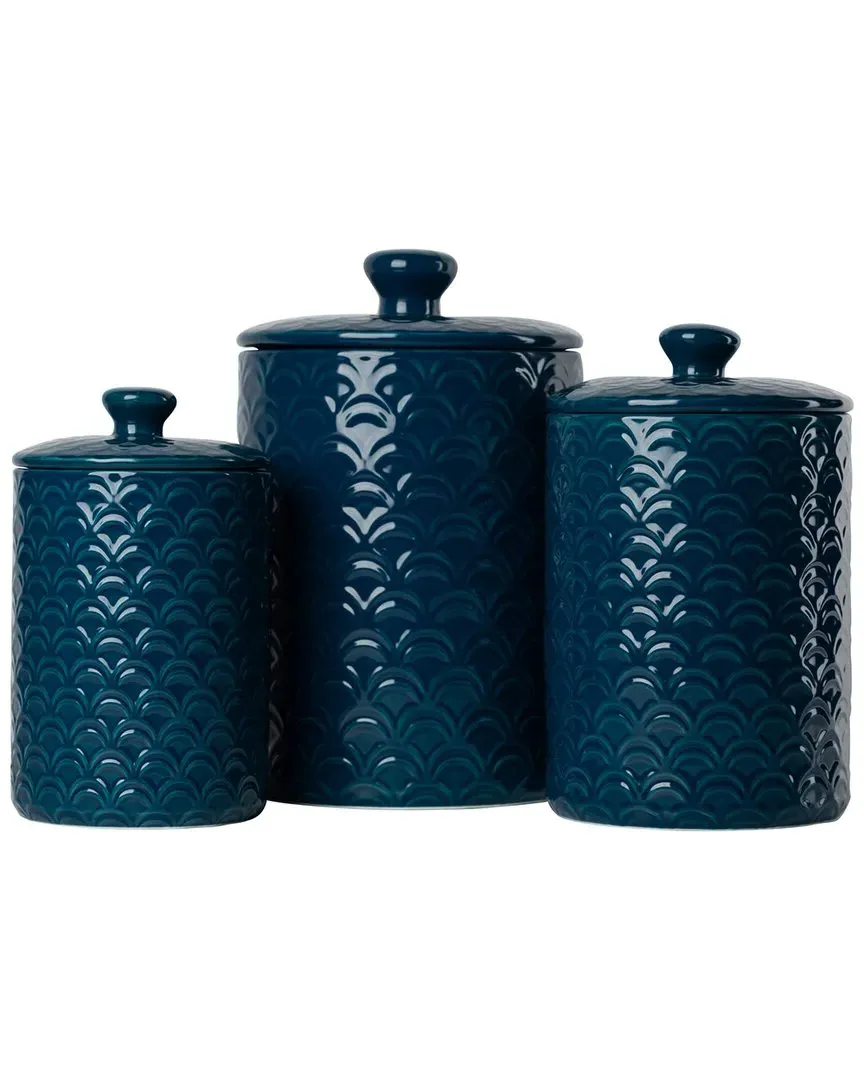 Ocean 3-Piece Canister Set - Blue, Ceramic