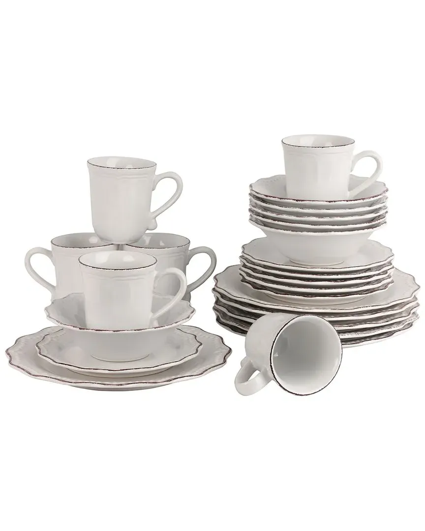 Oxford 24pc Dinnerware Set - Cream, Stoneware image