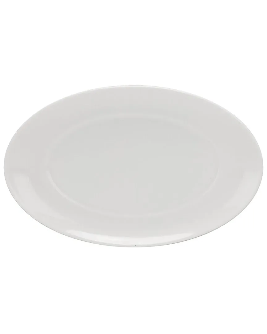 Ricard Set of 6 Oval Salad Plates - White, Porcelain image