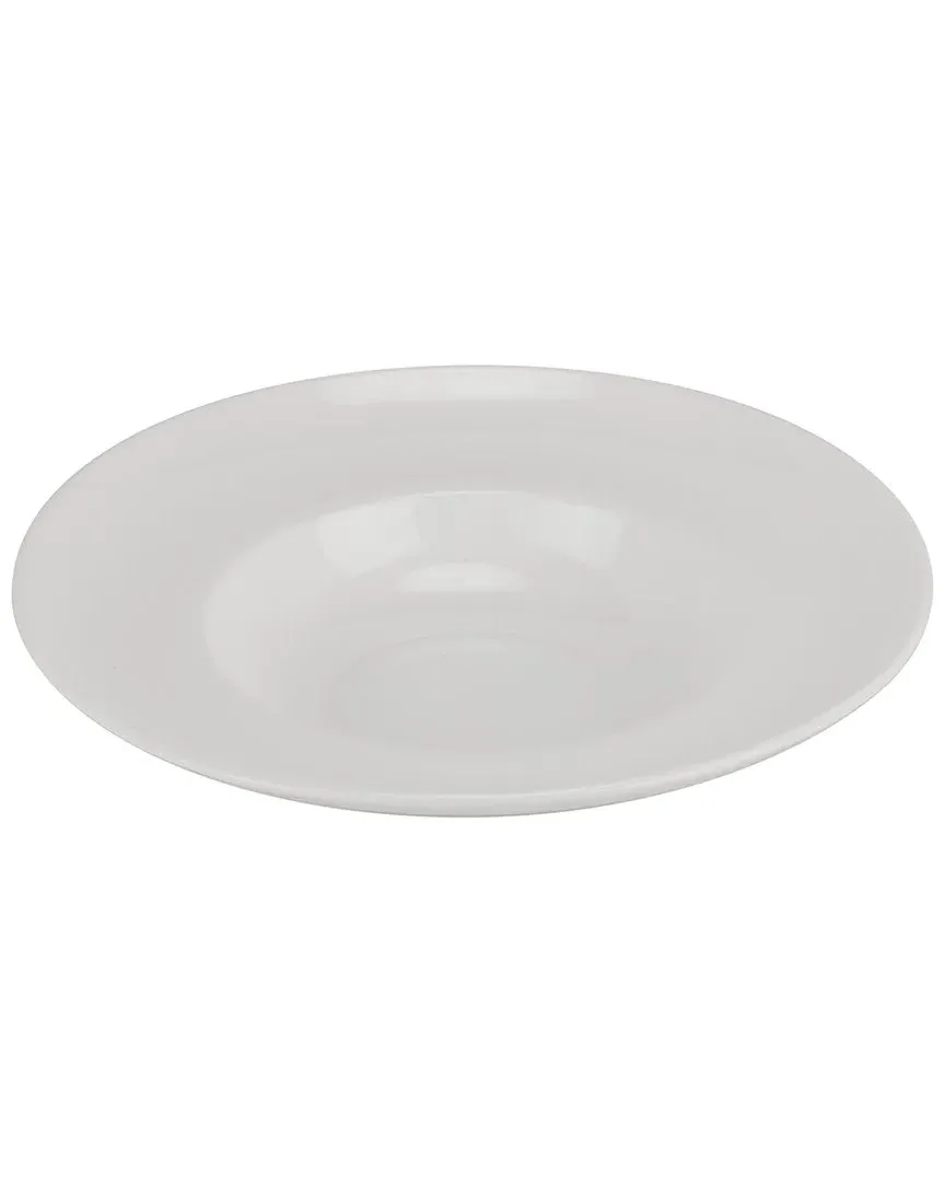 Ricard Set of 6 Rim Soup Bowls - White, Porcelain