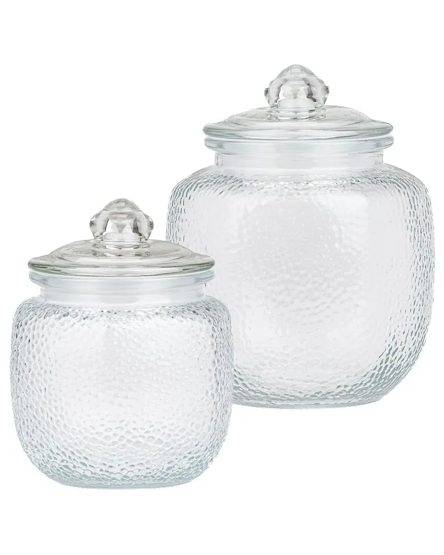 Rivington Set of 2 Glass Canisters - Clear