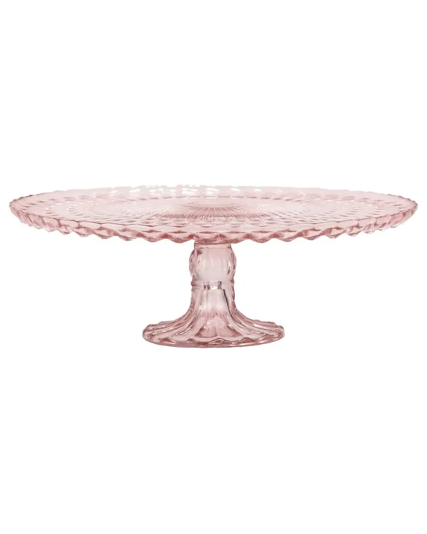 Rochester Footed Cake Plate - Pink Glass image