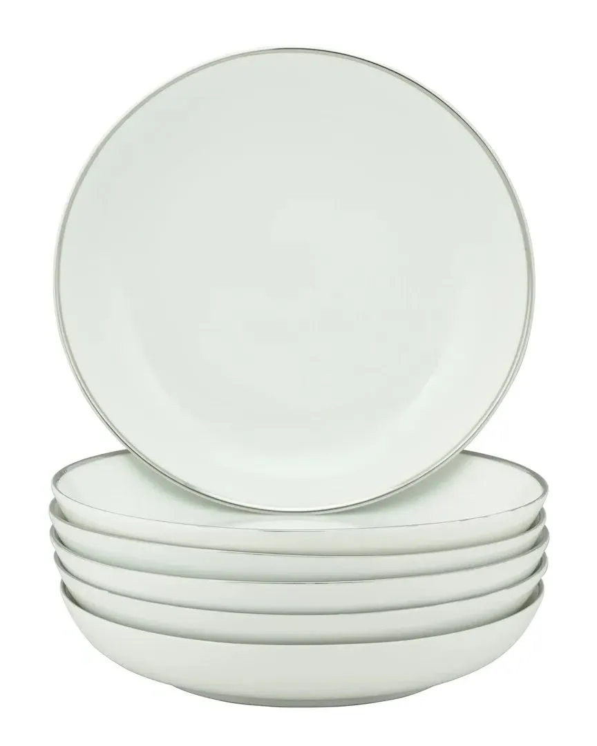 Royal Coupe Set of 6 Soup Bowls - Silver, Porcelain