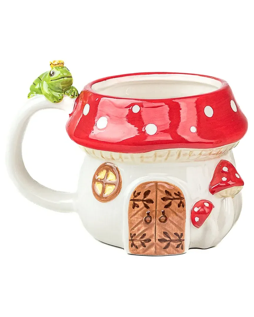 Set of 4 Toadstool Mushroom House Mugs - Dolomite