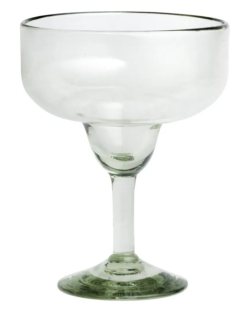 Set of 6 Margarita Handblown Mexican Glasses - Clear image