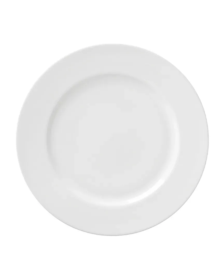 Set of Six 8in Salad Dessert Plates - White, Porcelain image