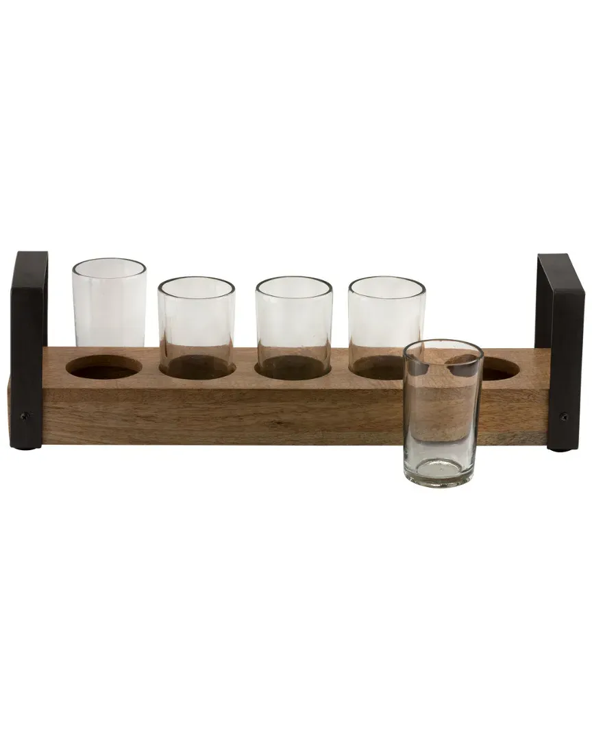 Telluride 6pc Bridge Condiment Tray with Shot Glasses image