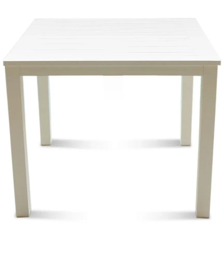 Skyline Square Outdoor Dining Table - White, Aluminum image