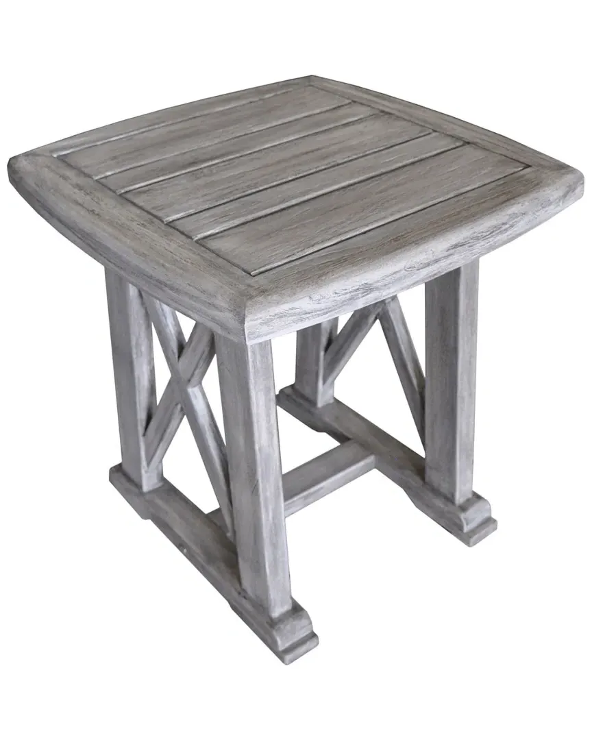 Surf Side Outdoor Side Table - Driftwood Gray, Teak image