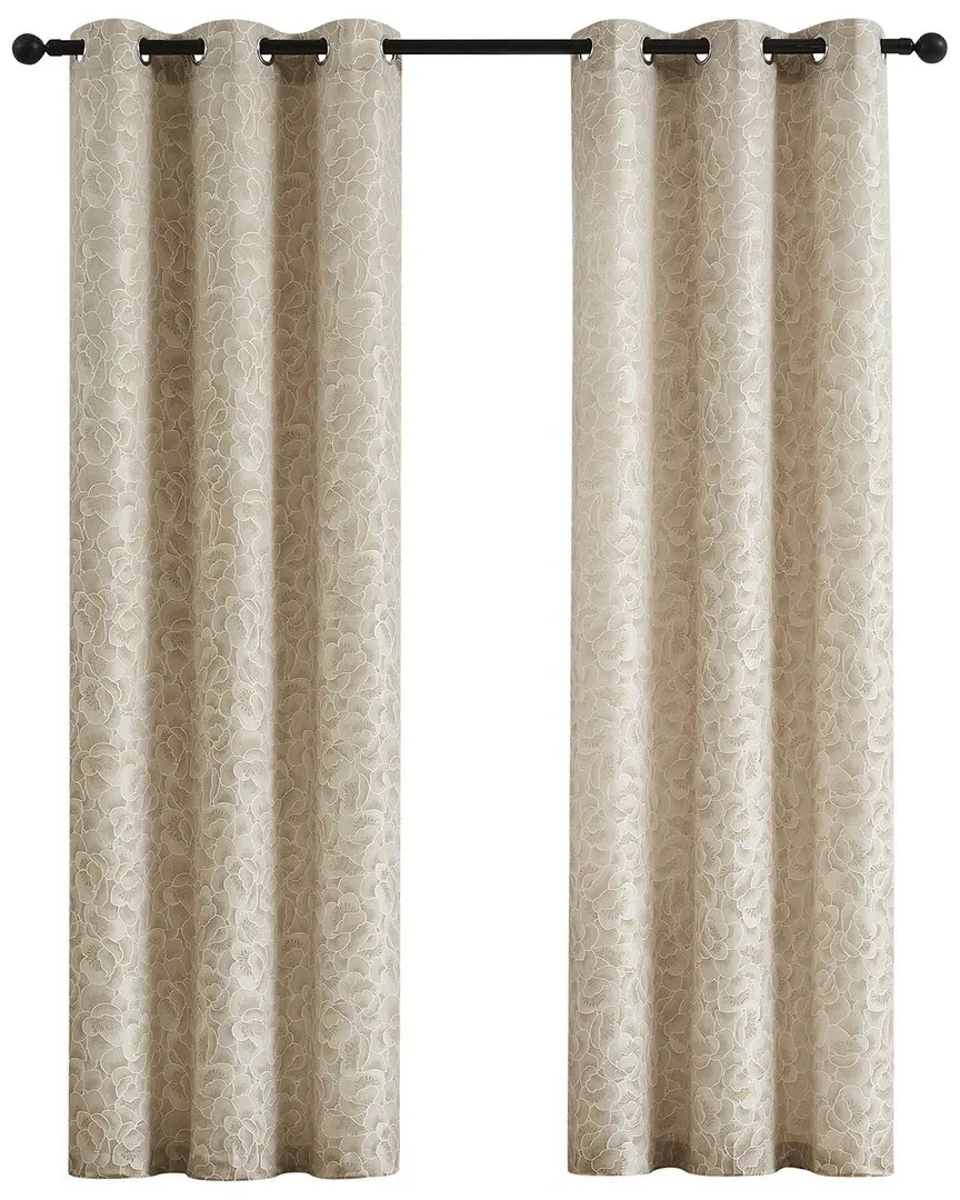 Blythe Textured Window Panel Pair - Champagne image