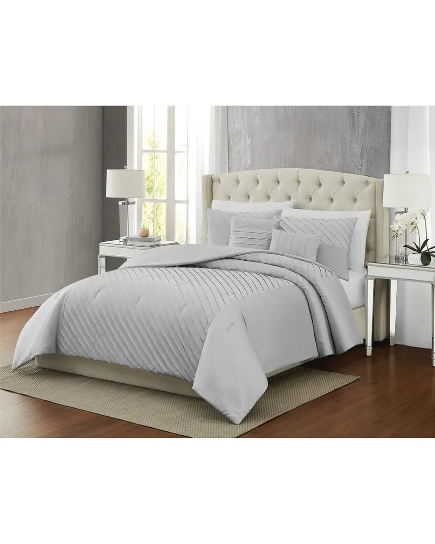 James Pleated Comforter Set - Multicolor, Polyester image