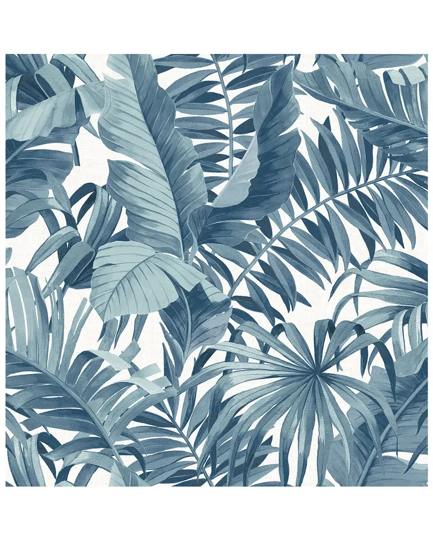 Alfresco Palm Leaf Wallpaper - Navy image