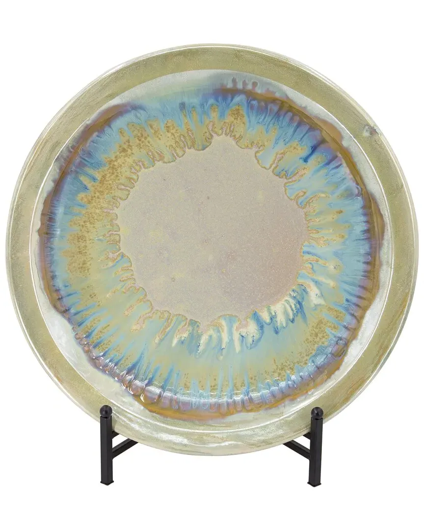 Remy Reactive Glaze Ceramic Charger - Blue image
