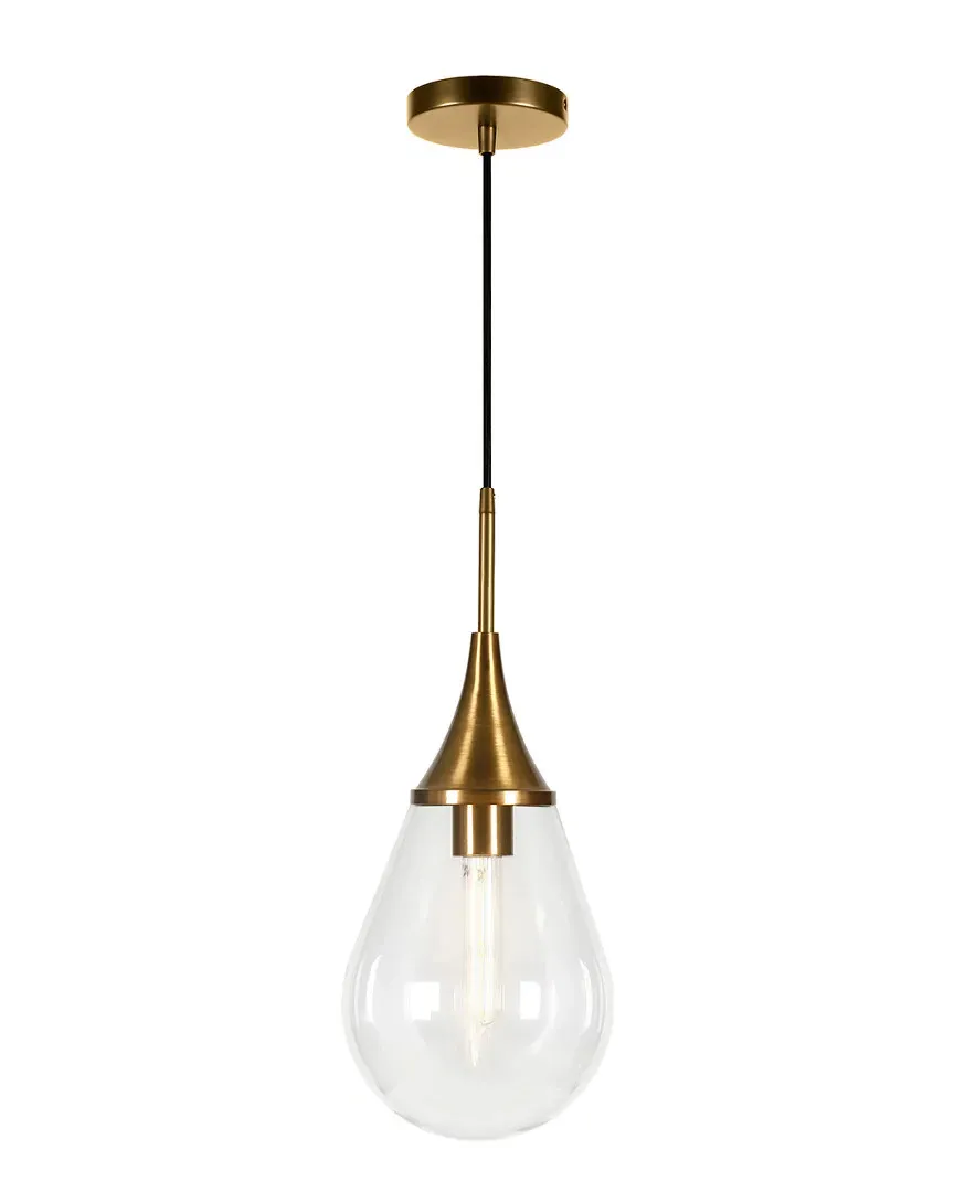 Ambrose Dome Pendant Light - Brass, Glass