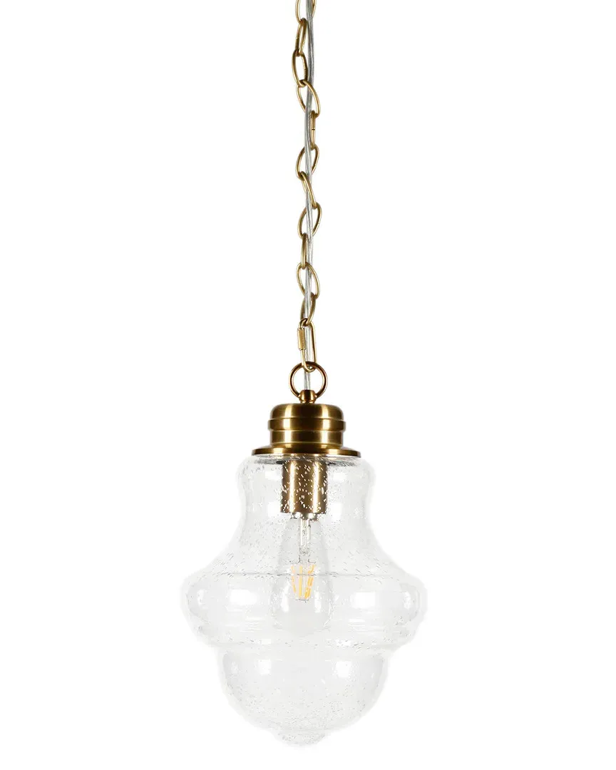 Annie Pendant Light - Brass, Seeded Glass