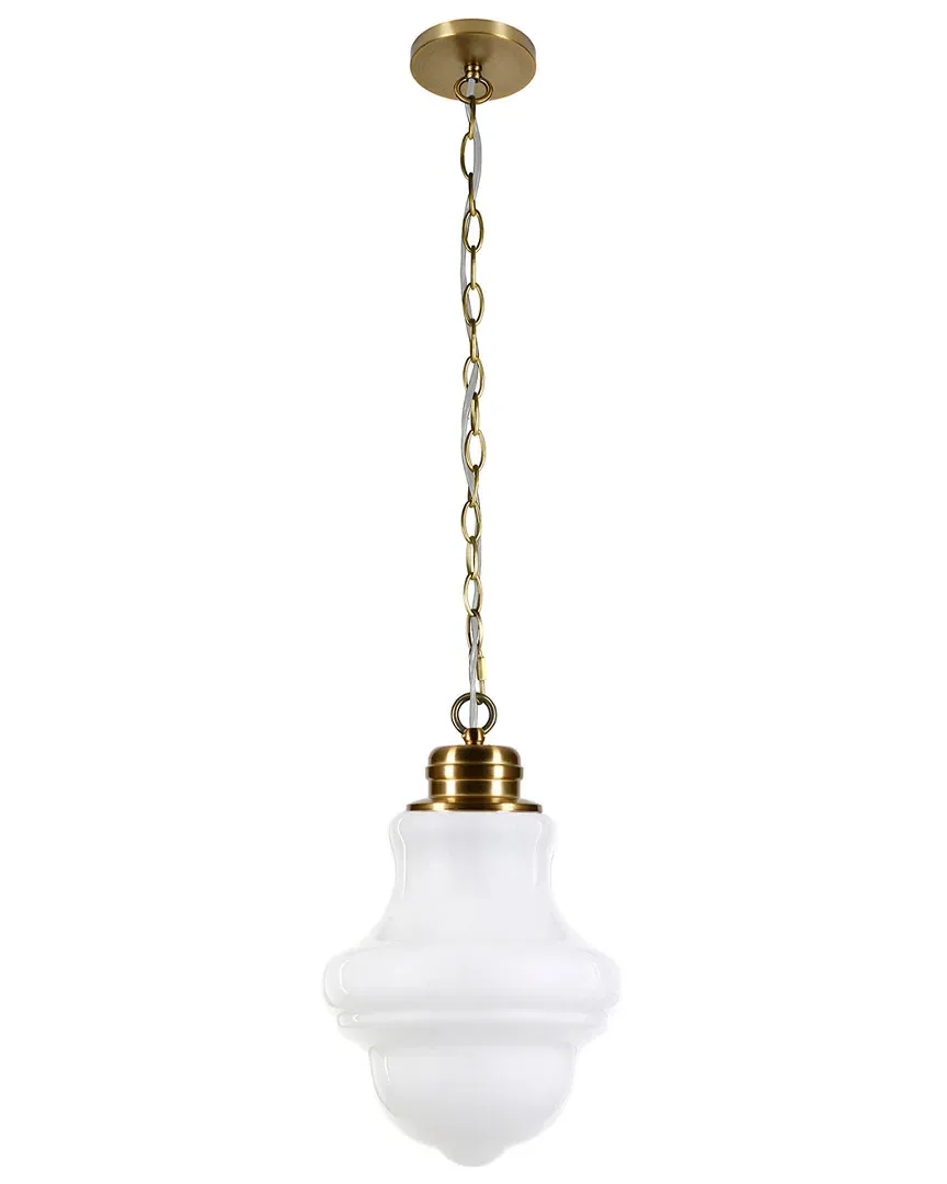 Annie Pendant Light - Brass, White Milk Glass