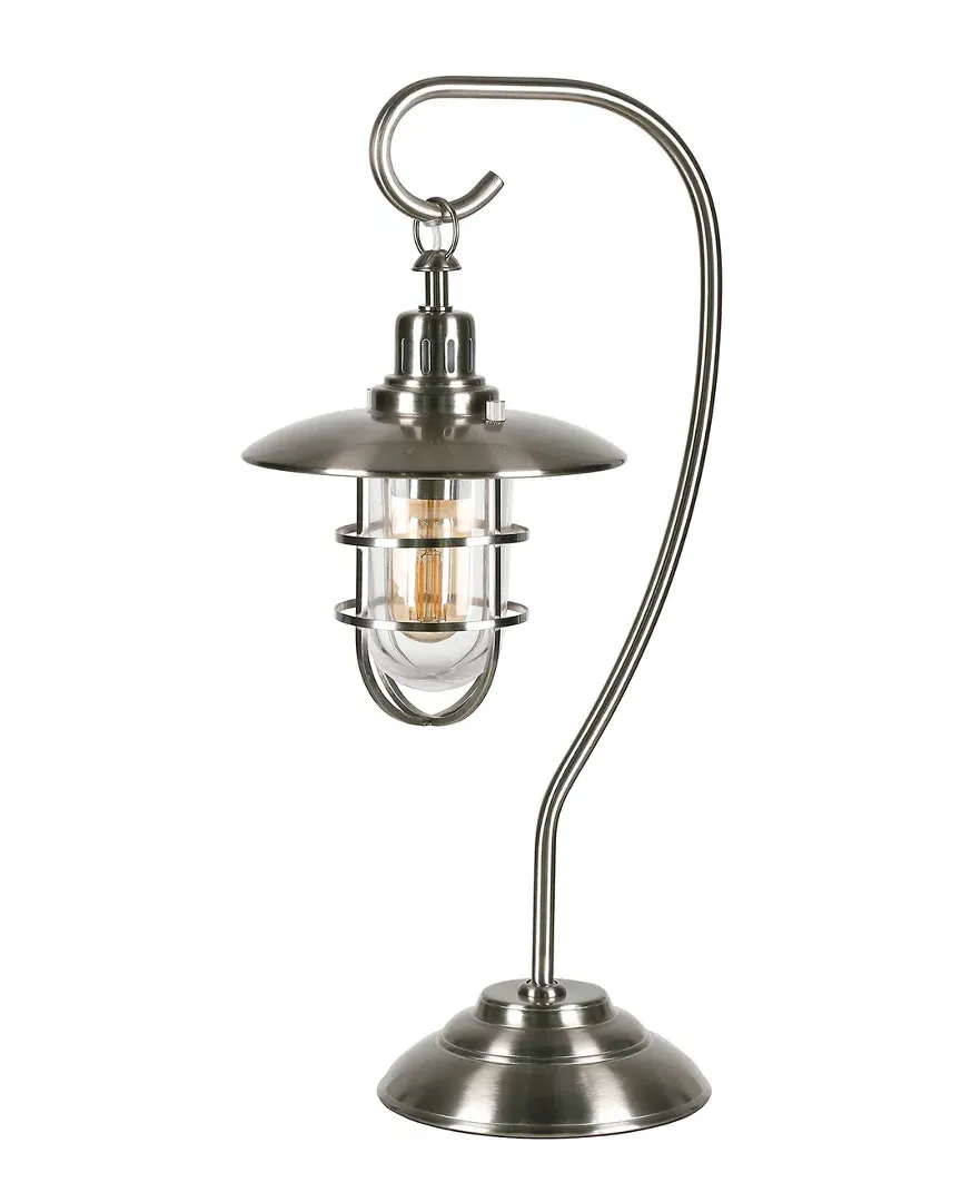 Bay Nautical Lantern Lamp - Brushed Nickel, Metal
