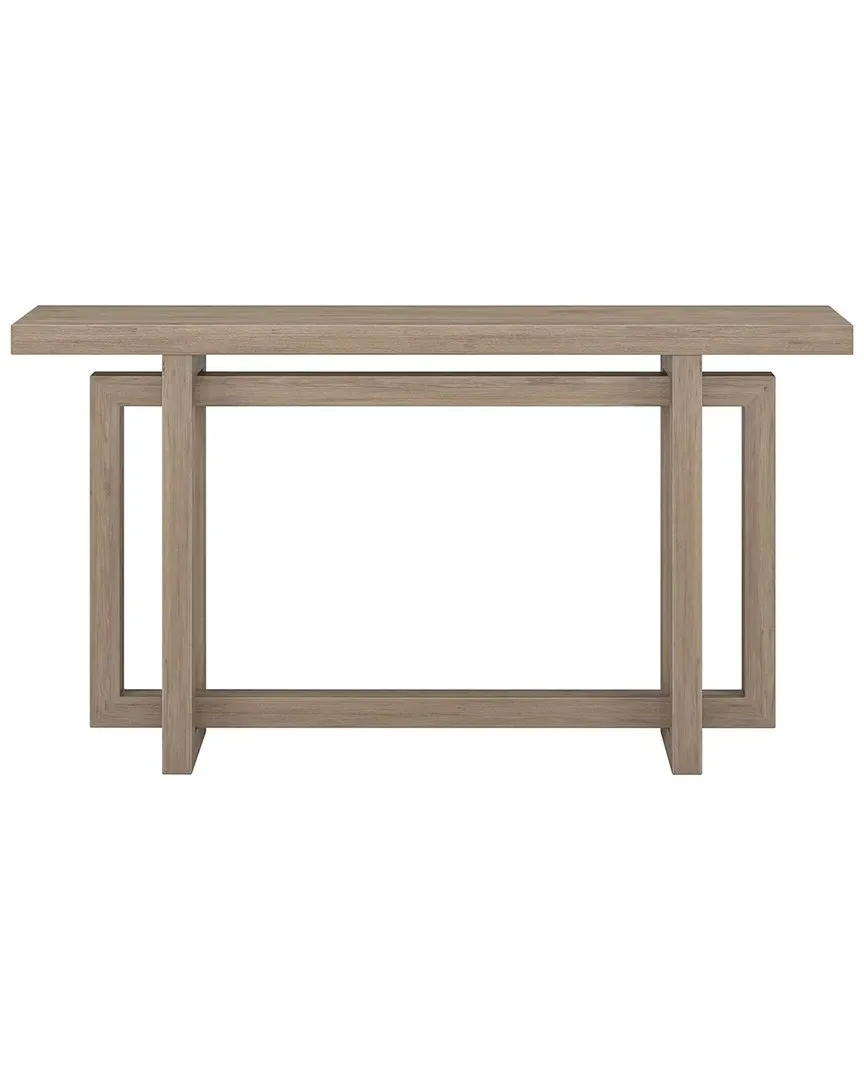 Breslow 55in Rectangular Console Table - Antiqued Gray Oak