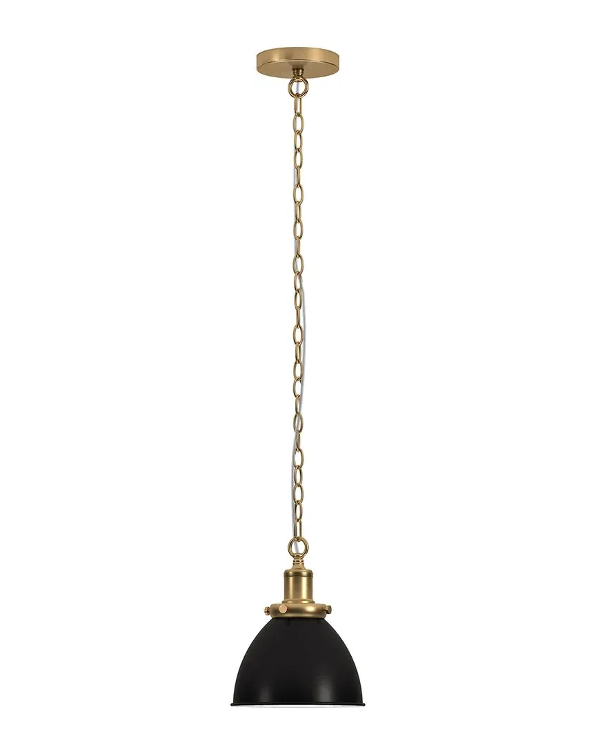 Elodie 8in Wide Pendant with Metal Shade - Black, Bronze image