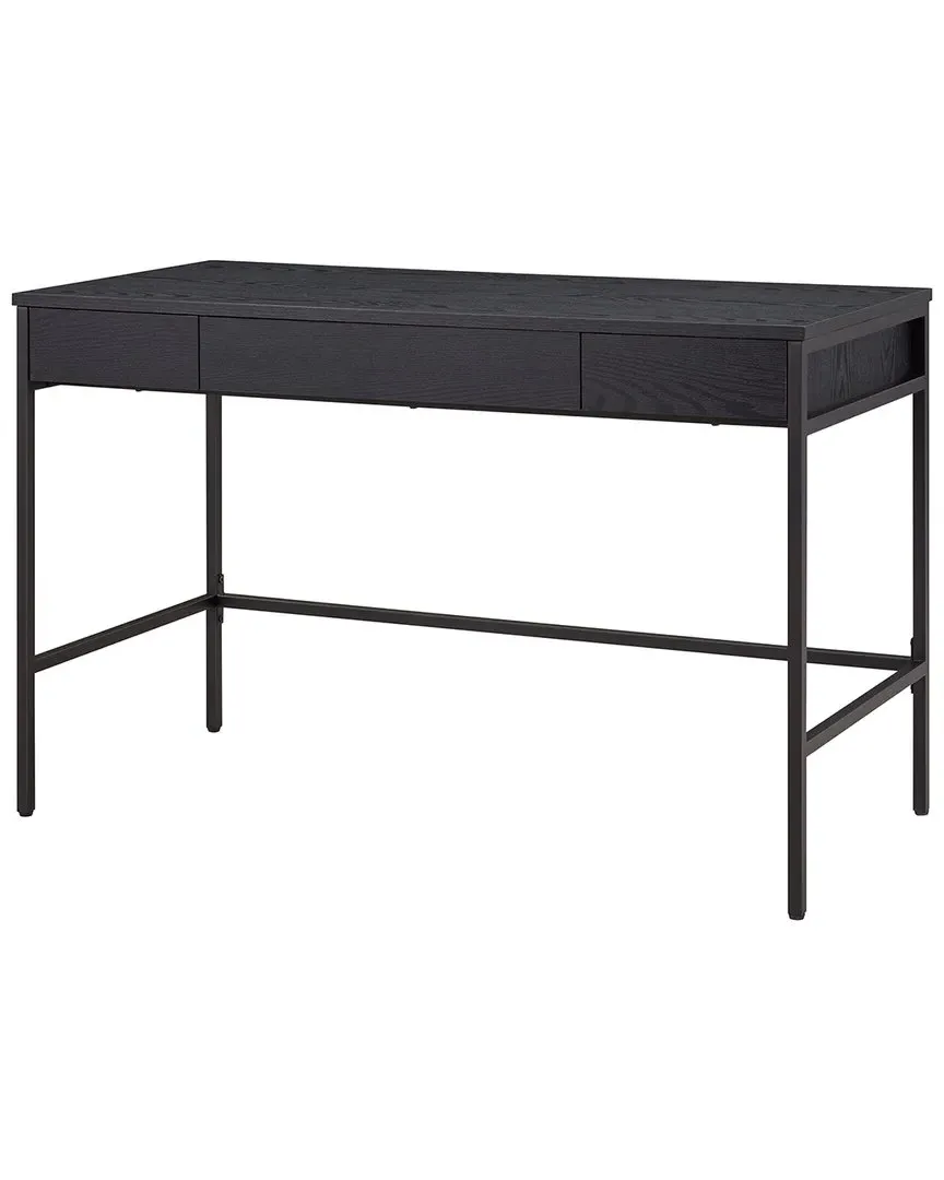 Evans Rectangular Writing Desk with Storage - Black image