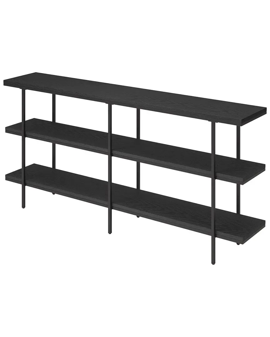 Harper 64in Rectangular Console Table - Black, Steel