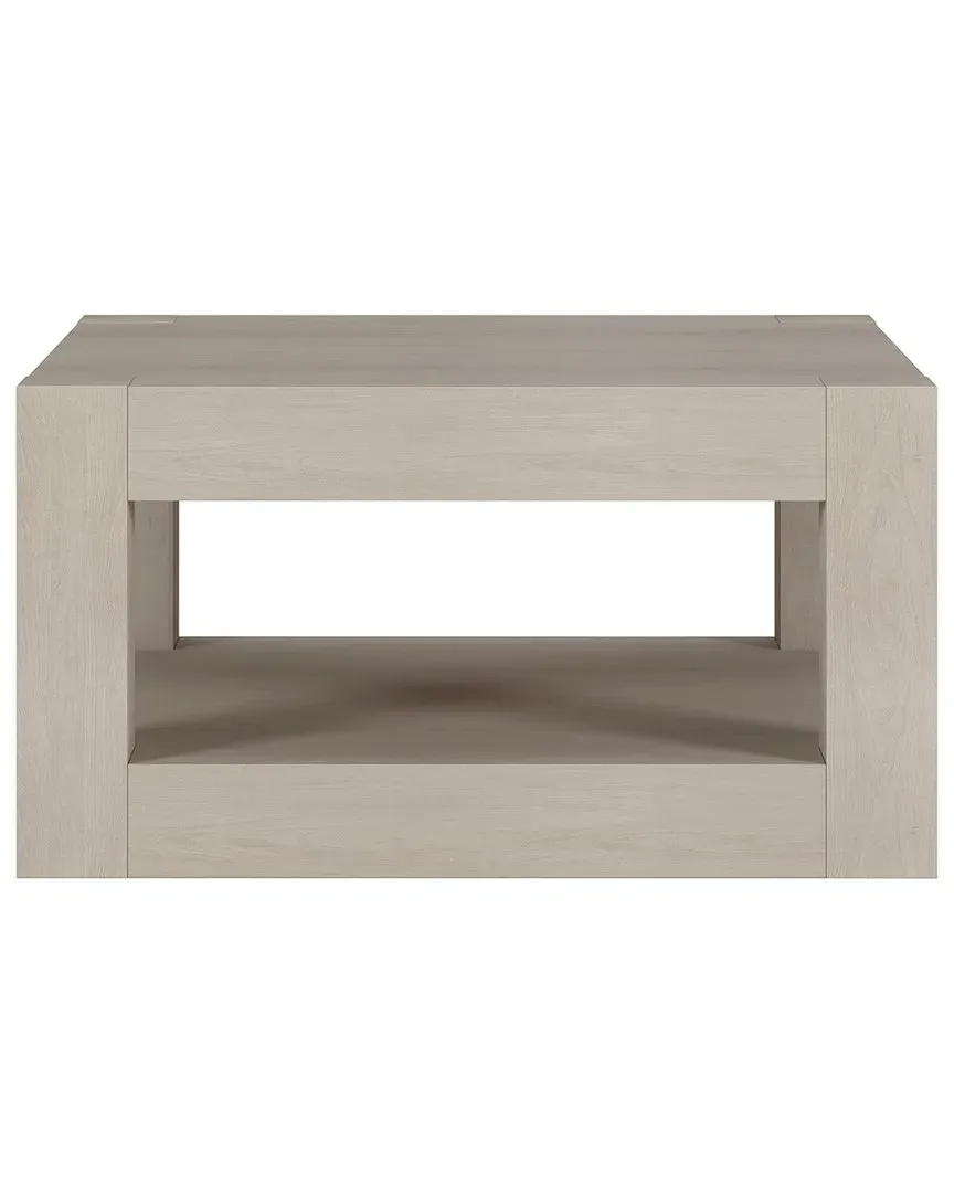 Hughes 32in Square Coffee Table - Alder White