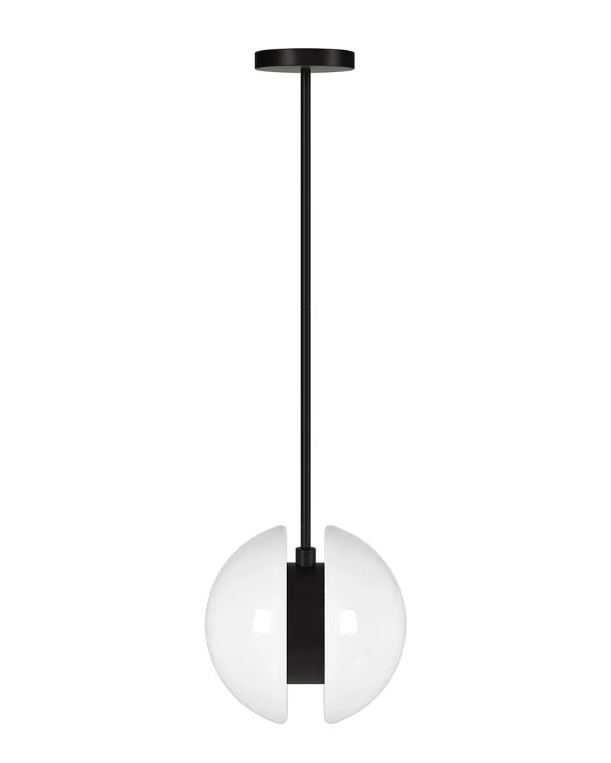 Kyriana 2-Light Pendant with Glass Shade - Black, Metal image