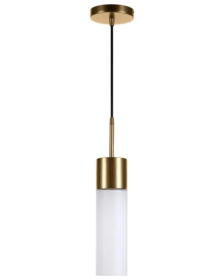 Lance Pendant - Gold, Milk White Glass