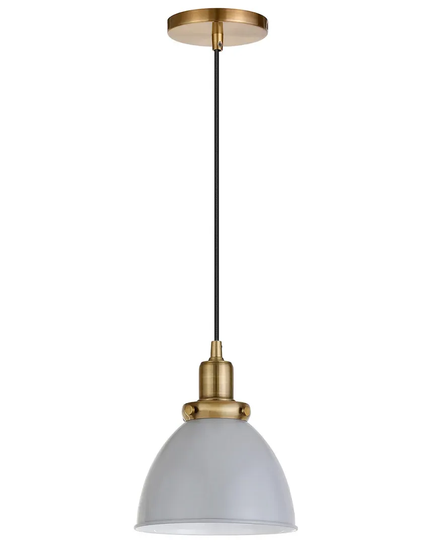Madison 8-Inch Metal Pendant - Gray, Brass image