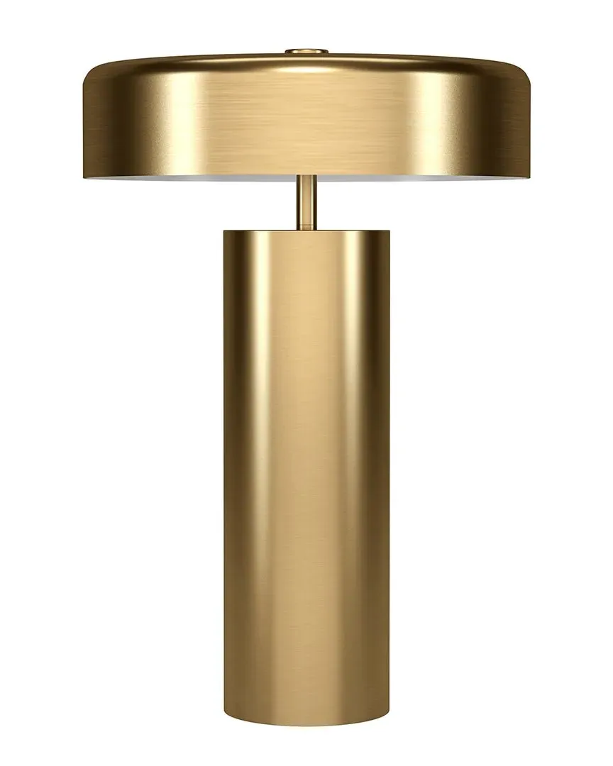 Nash 24in Table Lamp with Metal Shade - Brass