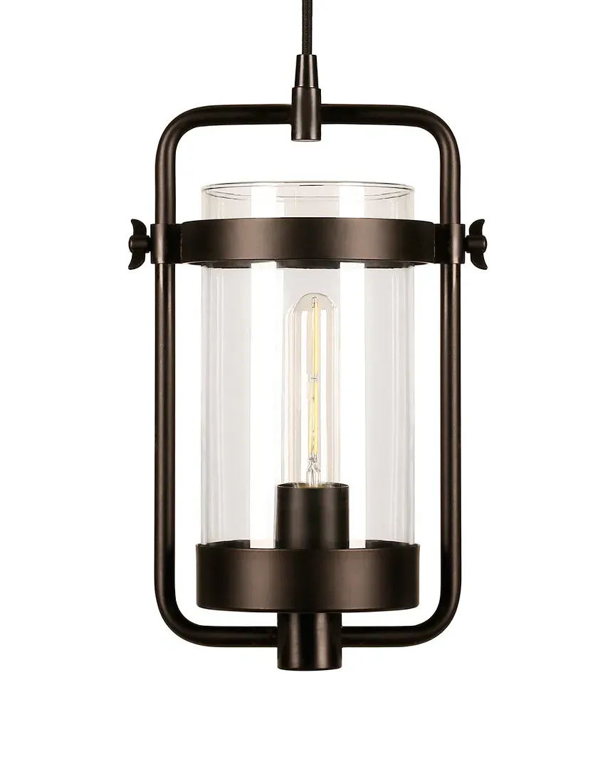 Orion Metal & Glass Pendant Light - Black Bronze image