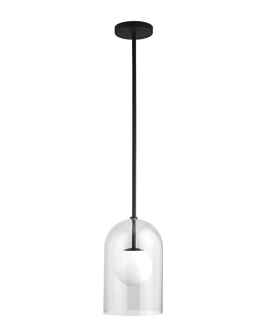Sondre 8in Double Layer Pendant - Blackened Bronze, Glass image