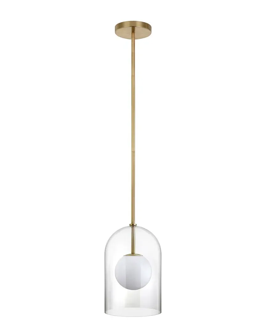 Sondre 8in Double Layer Pendant - Brass, Glass