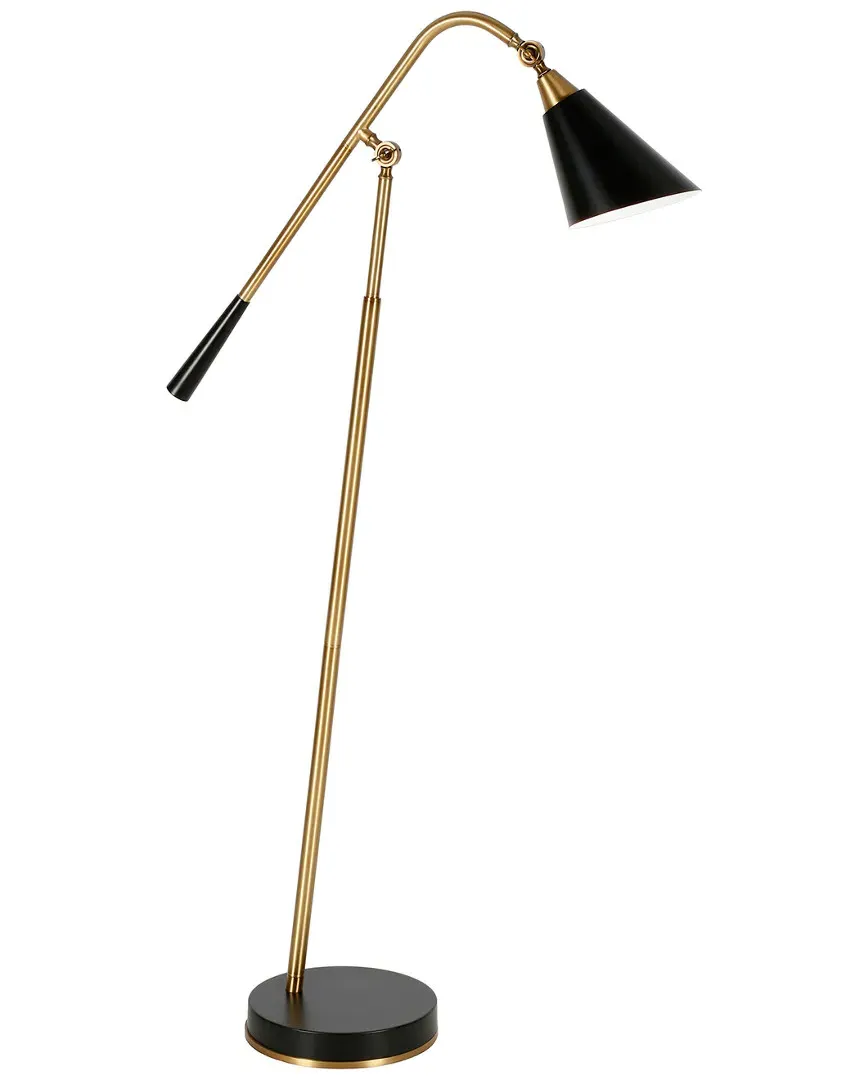 Vidal Two-Tone Floor Lamp with Swing Arm - Brass, Metal image