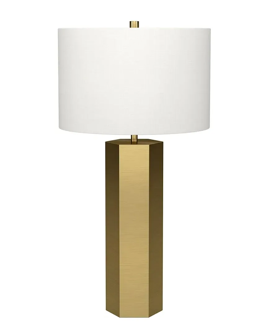 Warren 27.25in Table Lamp with Fabric Shade - Brass