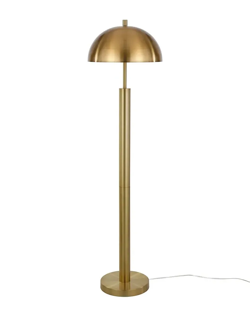 York Brass Finish Floor Lamp - Gold, Metal image