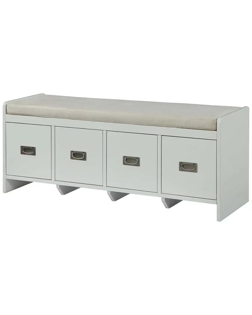 Berci Bench with Storage - Beige, Fabric