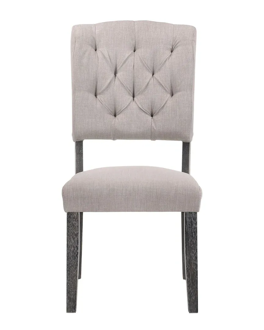 Bernard Side Chair Set of 2 - Weathered Gray Oak