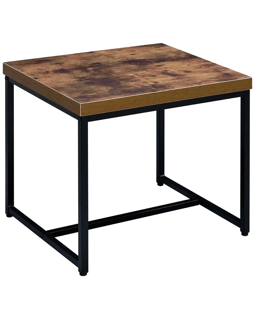 Bob End Table - Weathered Oak, Metal image