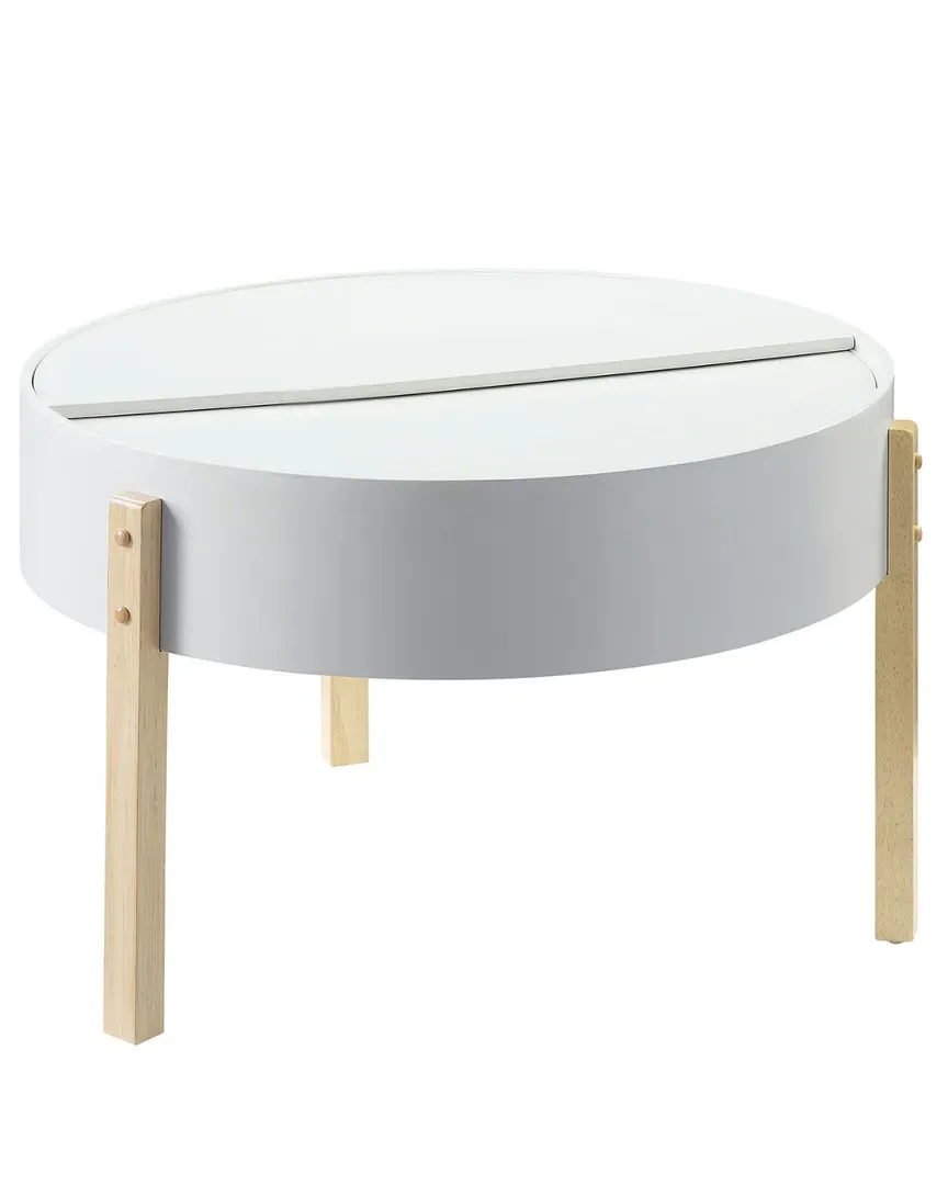 Bodfish Coffee Table - White, Natural image