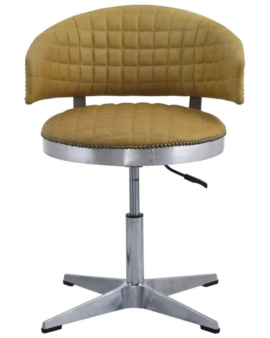 Brancaster Swivel Adjustable Stool - Turmeric, Leather image