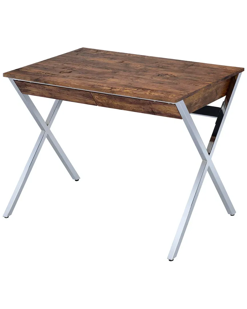 Callers Rectangular Desk with Storage - Weathered Oak image