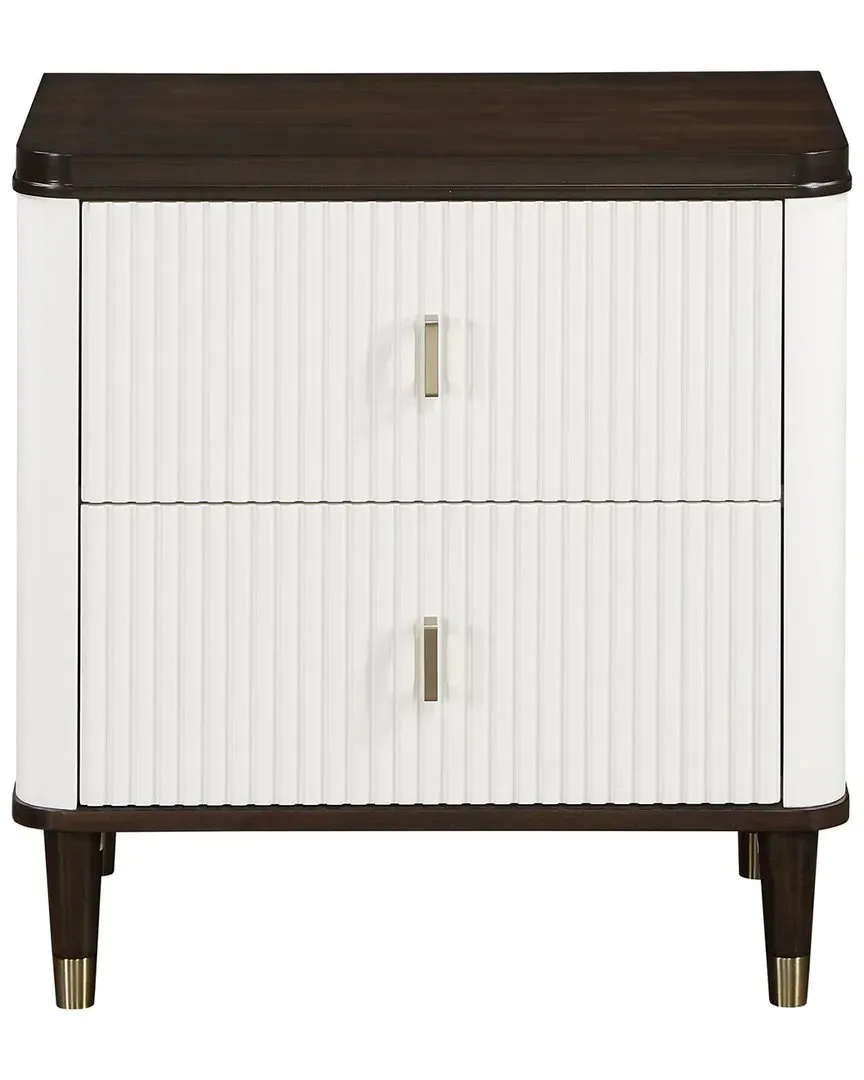 Carena Nightstand with USB - White, Walnut image