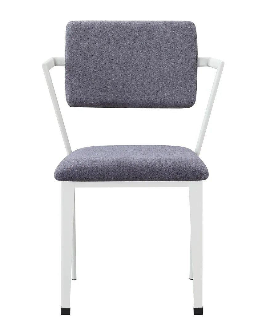 Cargo Dining Chair Set of 2 - Grey Fabric, Metal