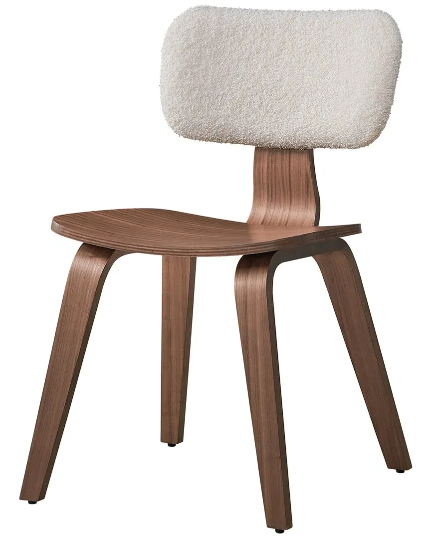 Casson Set of 2 Side Chairs - White, Boucle