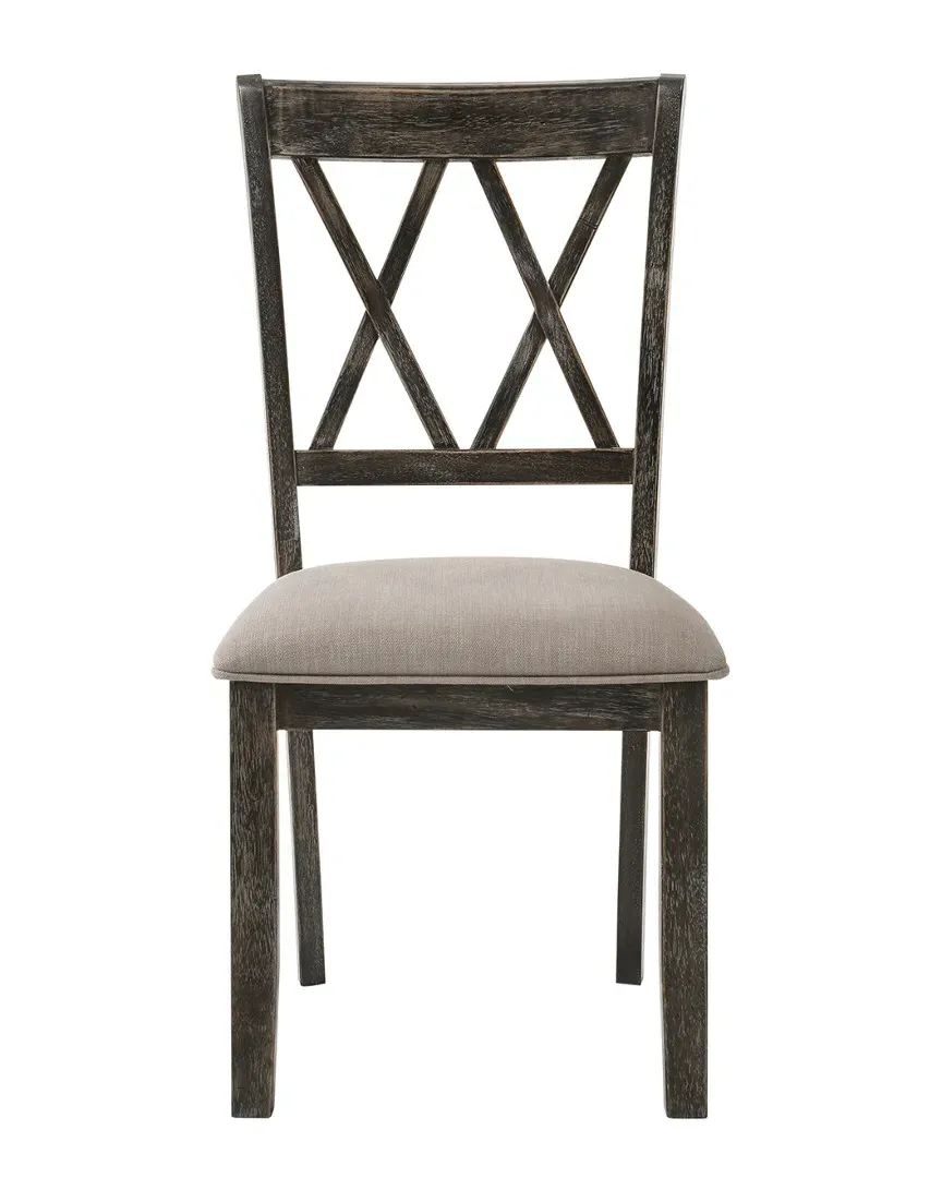 Claudia II Set of 2 Side Chairs - Gray, Fabric image