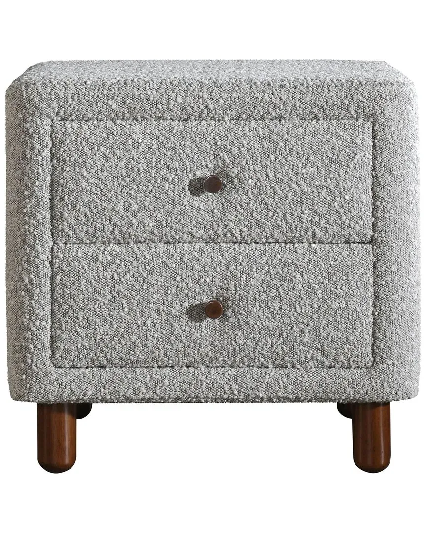 Cleo 2-Drawer Nightstand - Grey, Boucle image