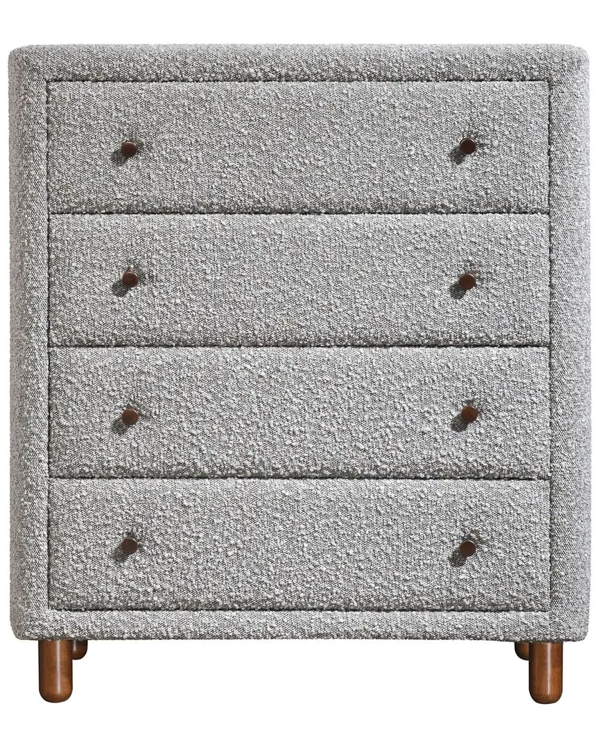 Cleo 4-Drawer Chest - Grey, Boucle image
