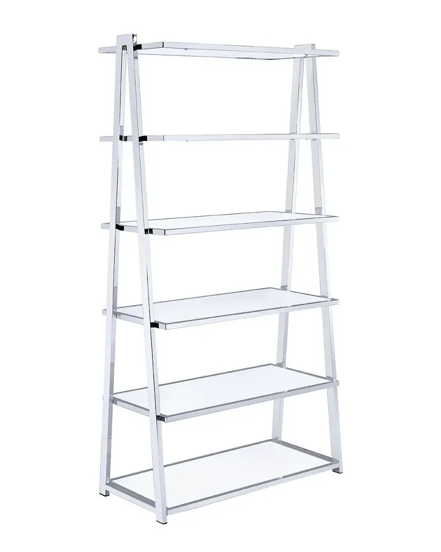 Coleen Bookshelf - White, Chrome image