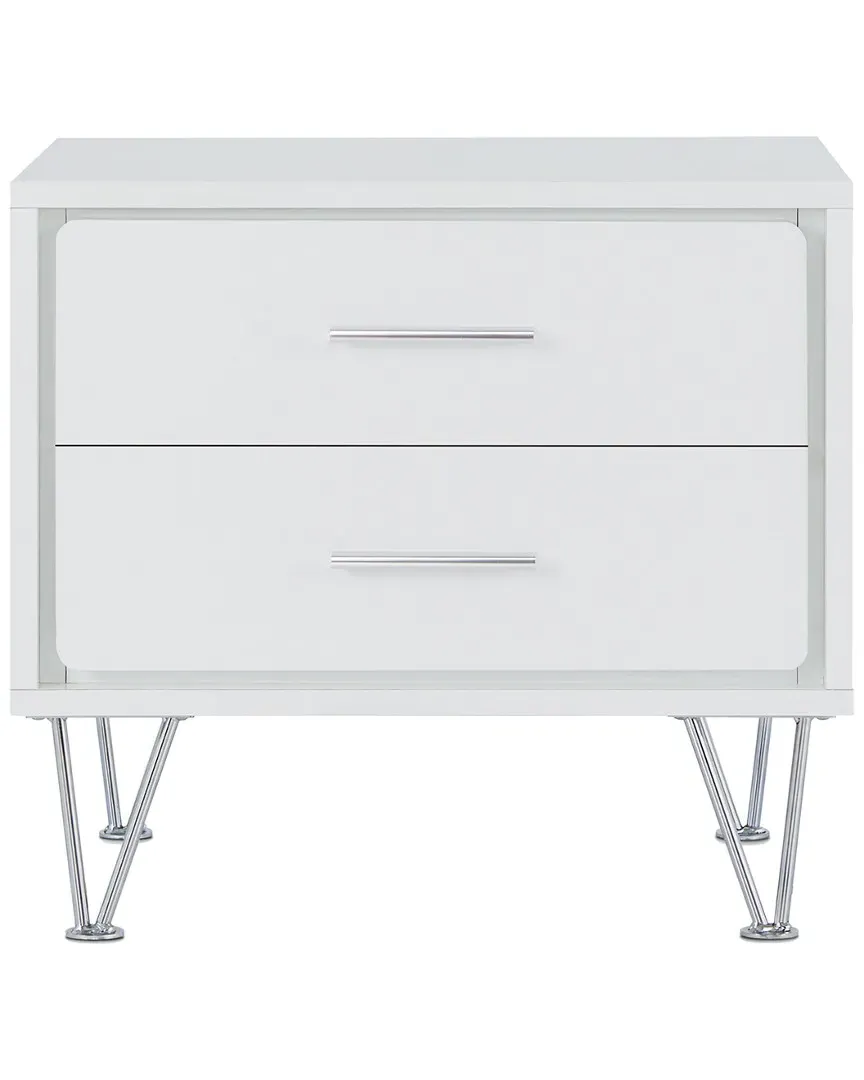 Deoss 2-Drawer Accent Table - White image